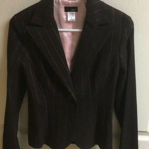 Zinc Brown Pink Stripe Blazer Stretch Medium